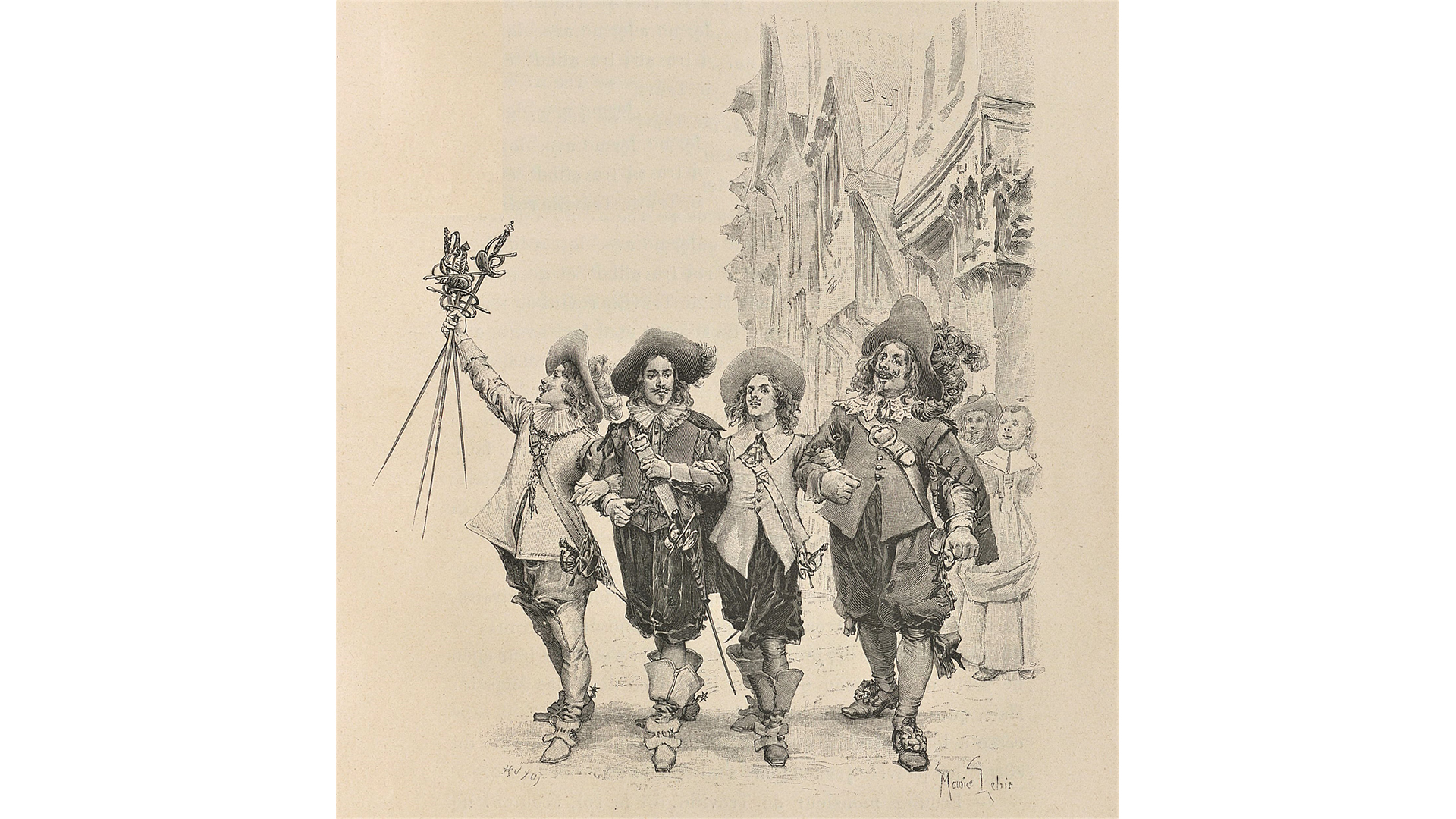 D’Artagnan und die drei Musketiere, Illustration von 1894