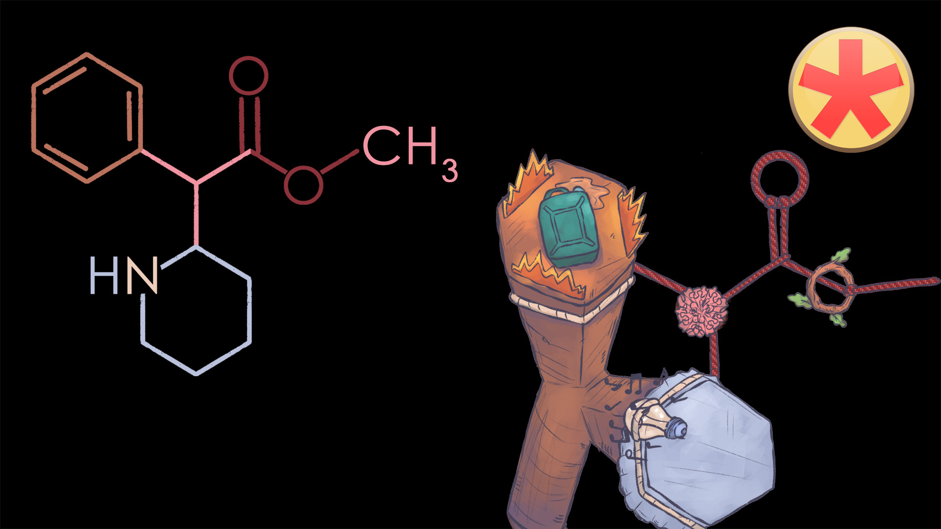 Methylphenidat/Ritalin Strukturformel